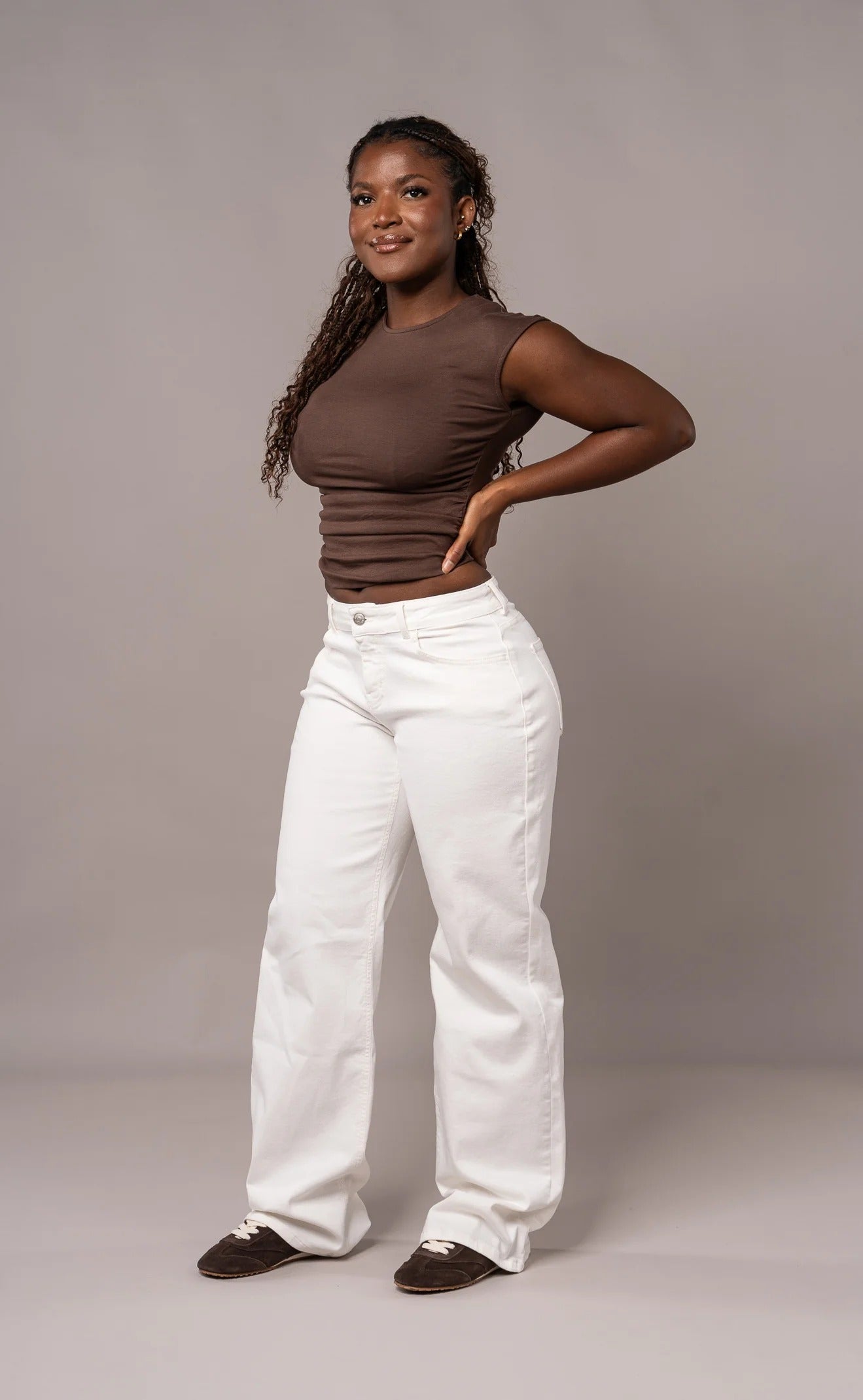 Baggy Low Waisted - White