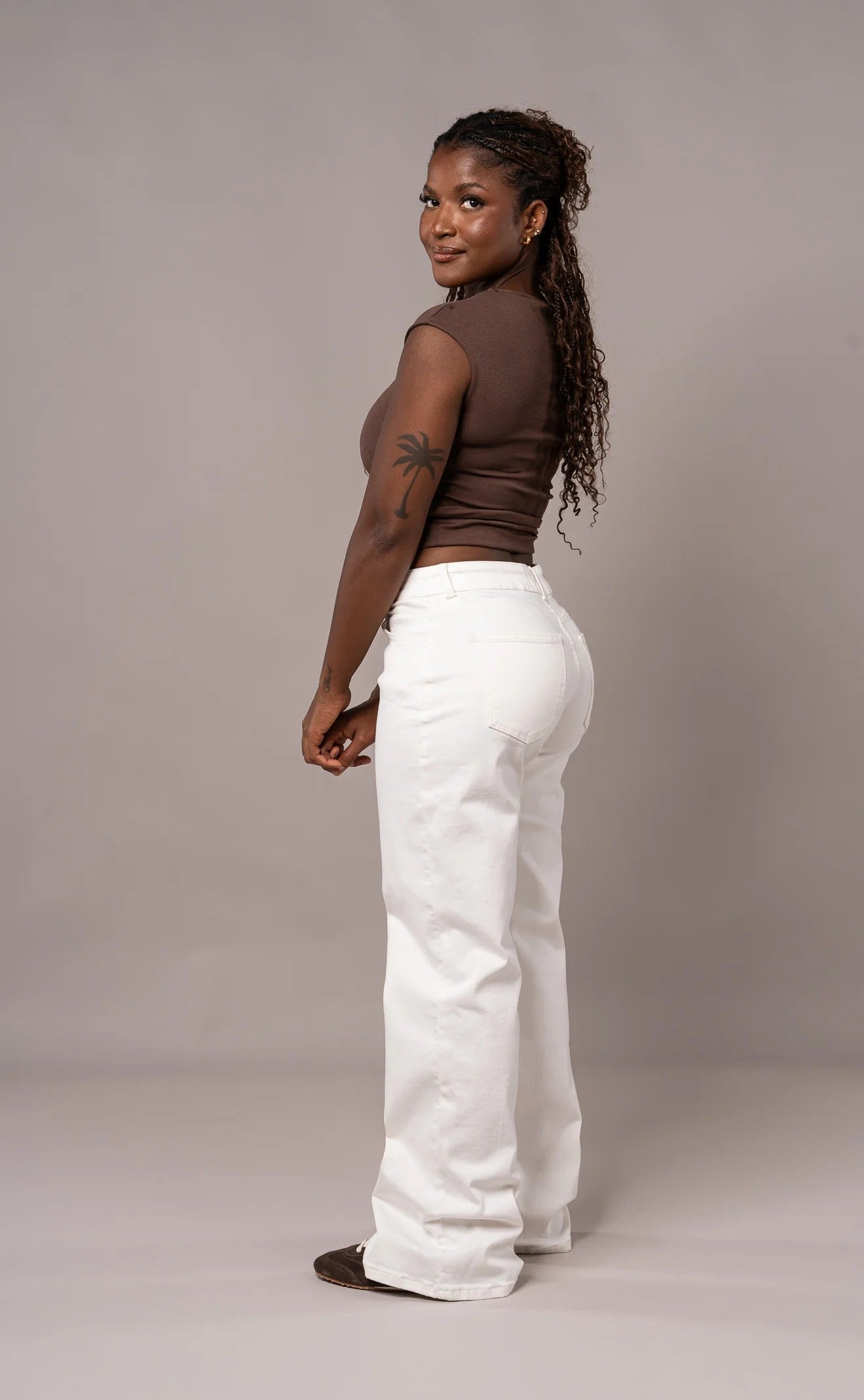 Baggy Low Waisted - White