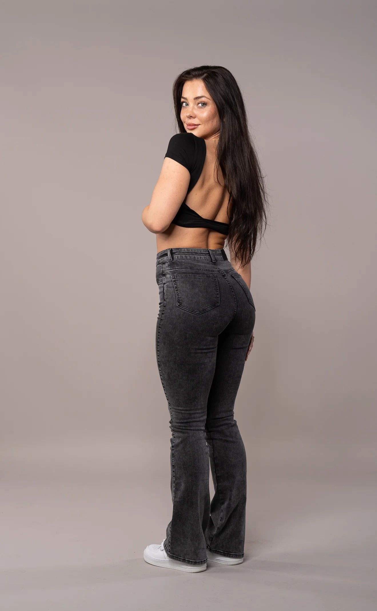 Flared - Heavy Washed Black