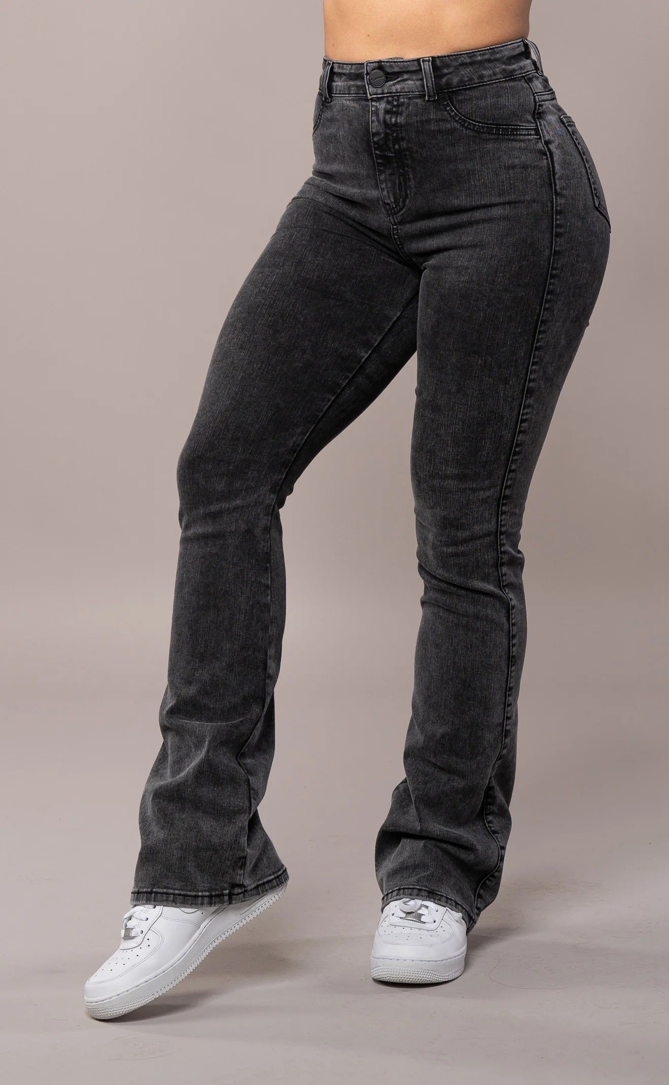 Flared - Heavy Washed Black